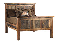 Queen bed reclaimed wood