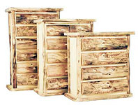 Rustic Log Furniture Chests