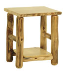 Rustic Aspen Log Side Table