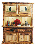 Rustic Dining Log Hutch