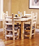 Rustic Aspen Log Dining Room Table