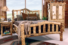 Rustic Log Bed