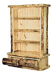 Rustic Log Bookcase