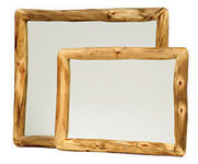 Rustic Log Mirror