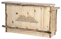 bar out of aspen logs