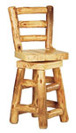 Rustic Aspen Log Bar Stool