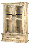 Rustic Aspen Log Gun Cabinet